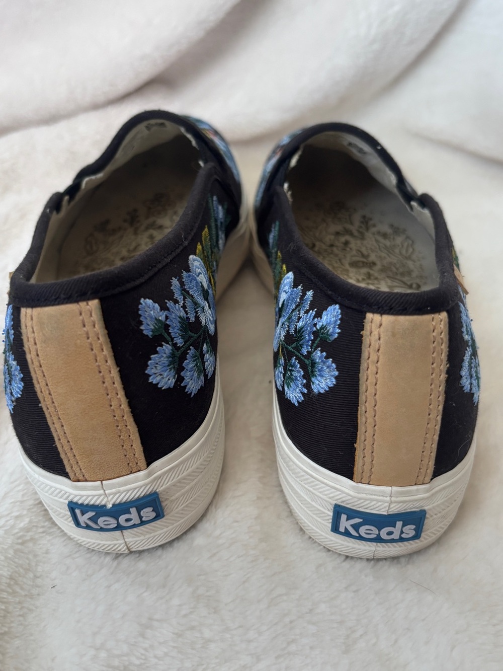 Rifle Paper Co. x Keds Triple Decker Slip-On Platform Sneakers 7.5 Embroidered - Picture 6 of 9